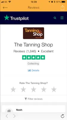 Tanning Shop android App screenshot 0